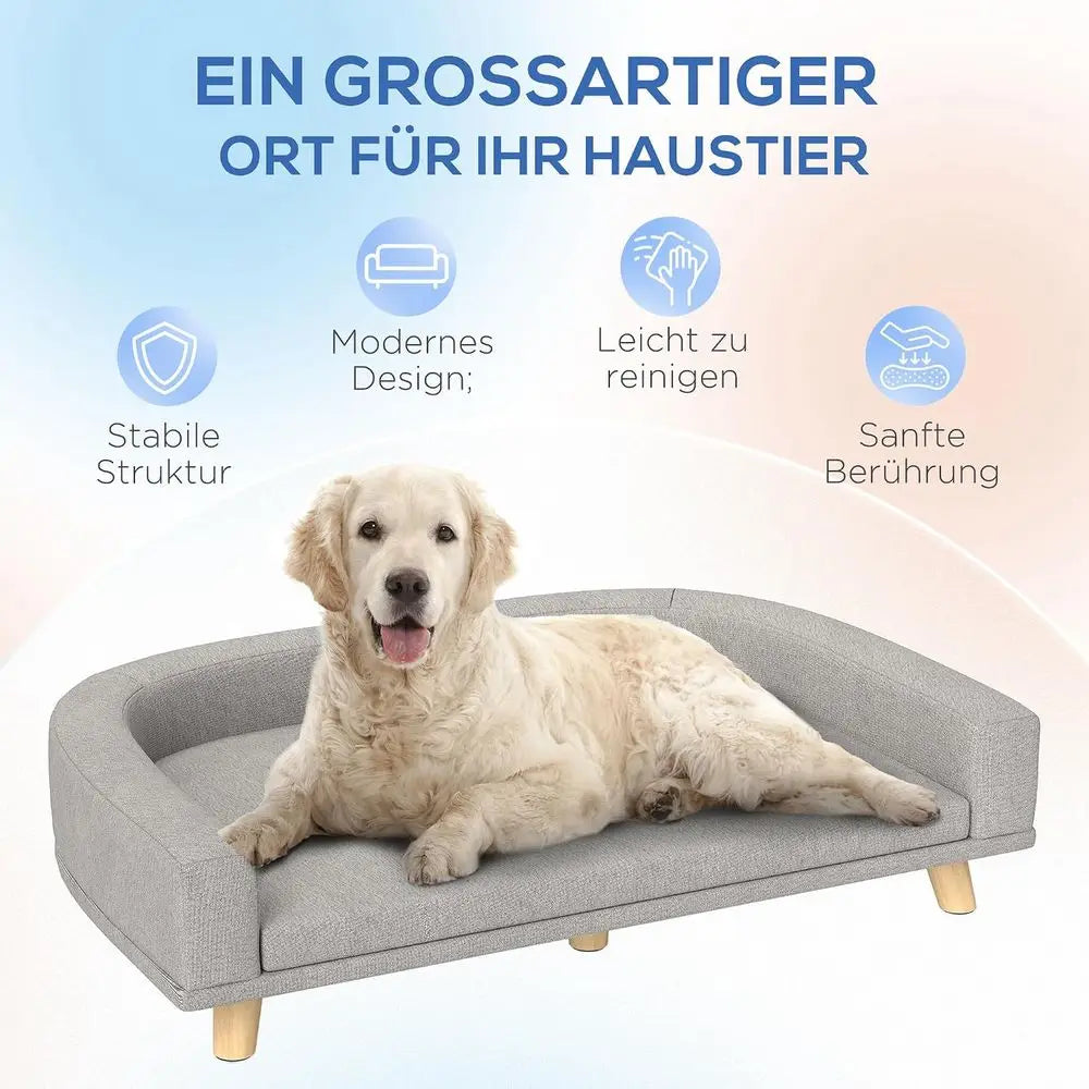 Luxury Pet Sofa Bed With Washable Cover For Large Dogs