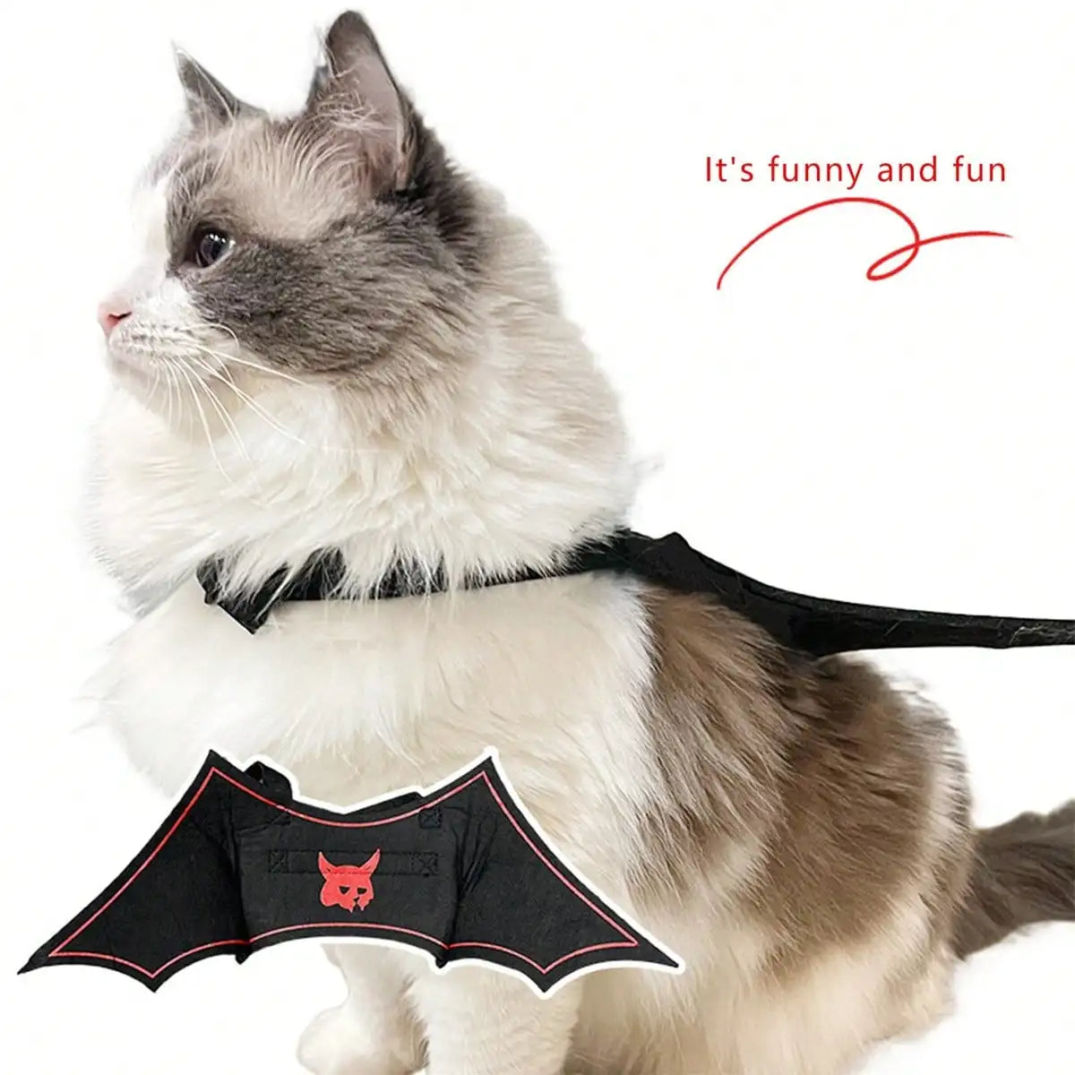 Halloween Bat Wings Costume for Cats and Dogs Devil Print