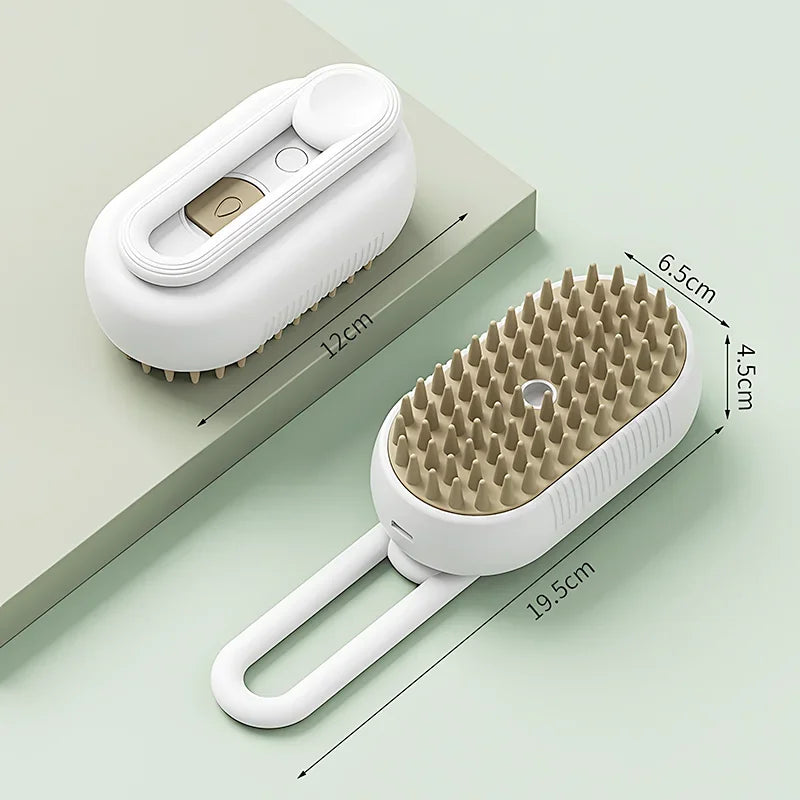 Electric Steam Grooming Brush Hair Remover For Cats And Dogs