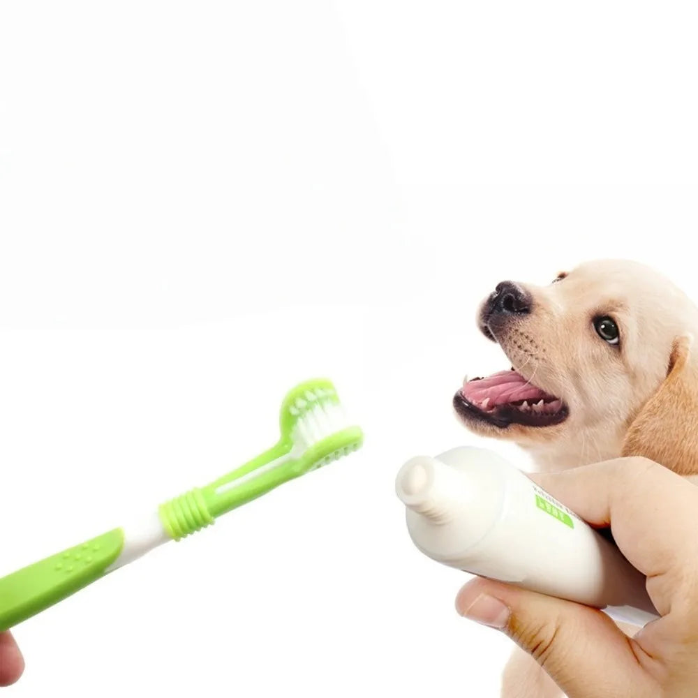 Three Sided Pet Toothbrush For Dogs And Cats Dental Cleaner