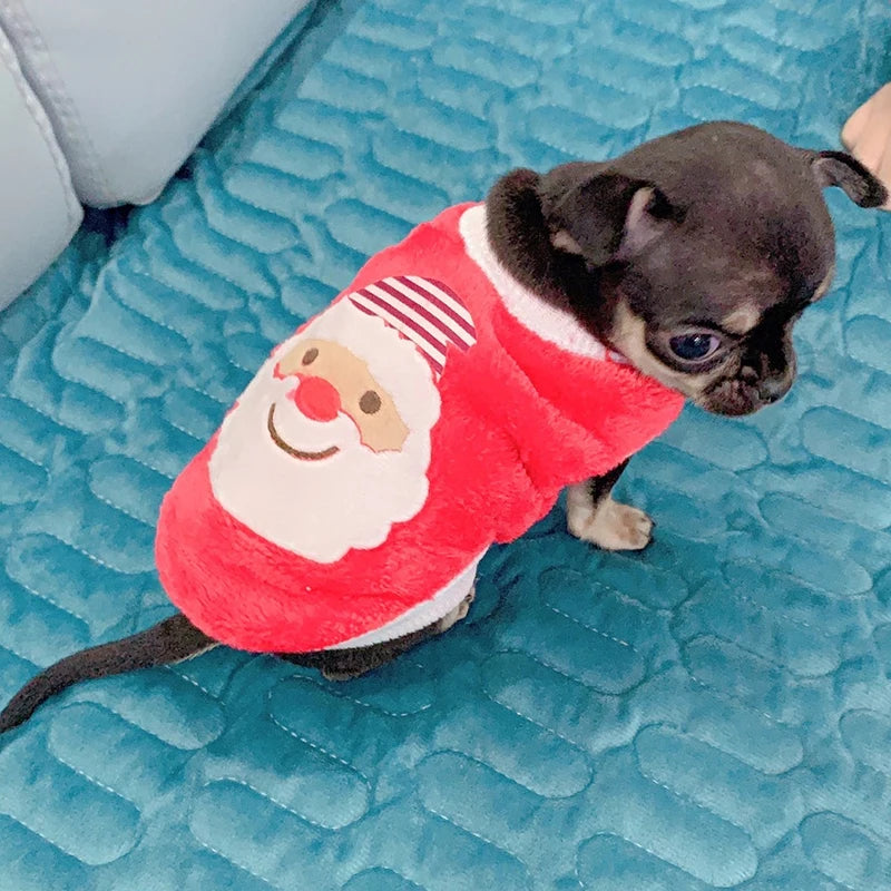 Cute Printed Dog Sweater Warm Fleece Winter Pet Pullover