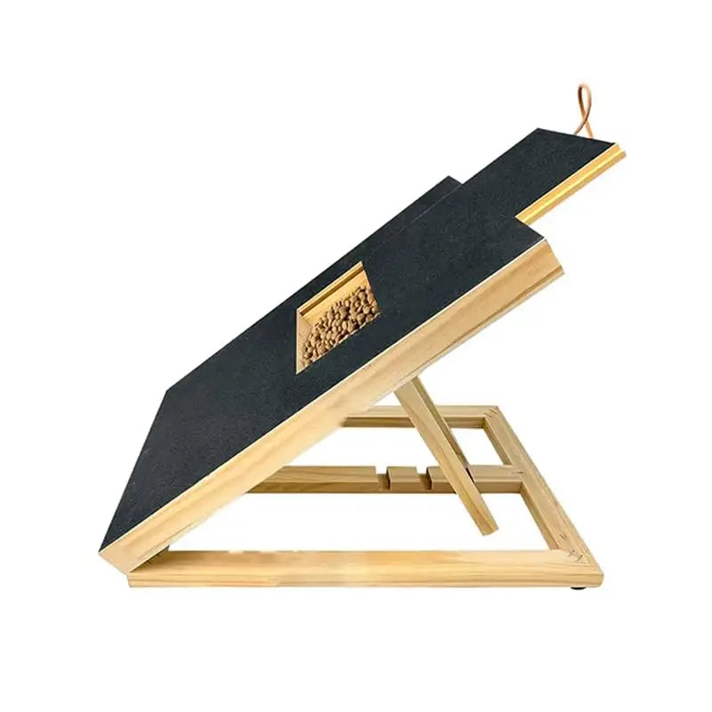 Wooden Dog Nail Scratch Board With Treat Drawer Filing Pad