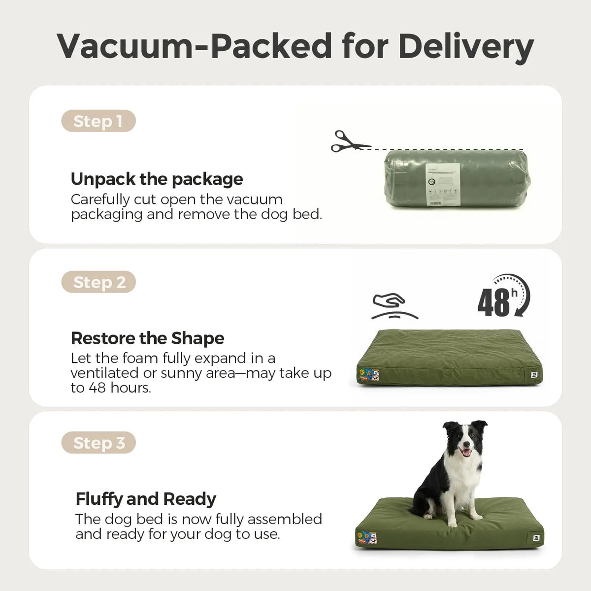 Indestructible Canvas Outdoor Dog Bed With Waterproof Removable Cover