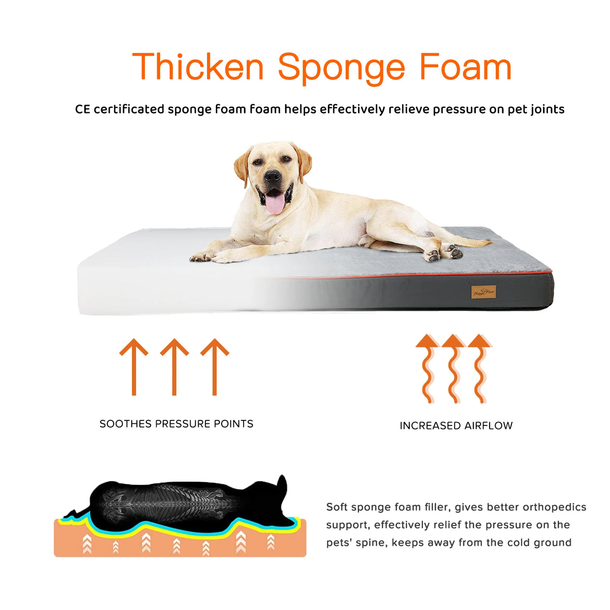 Bingopaw Orthopedic Memory Foam Dog Bed With Waterproof Cover