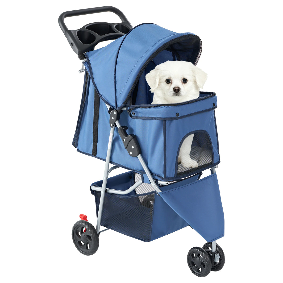 DUMOS Foldable 3 Wheel Pet Stroller For Small Dogs