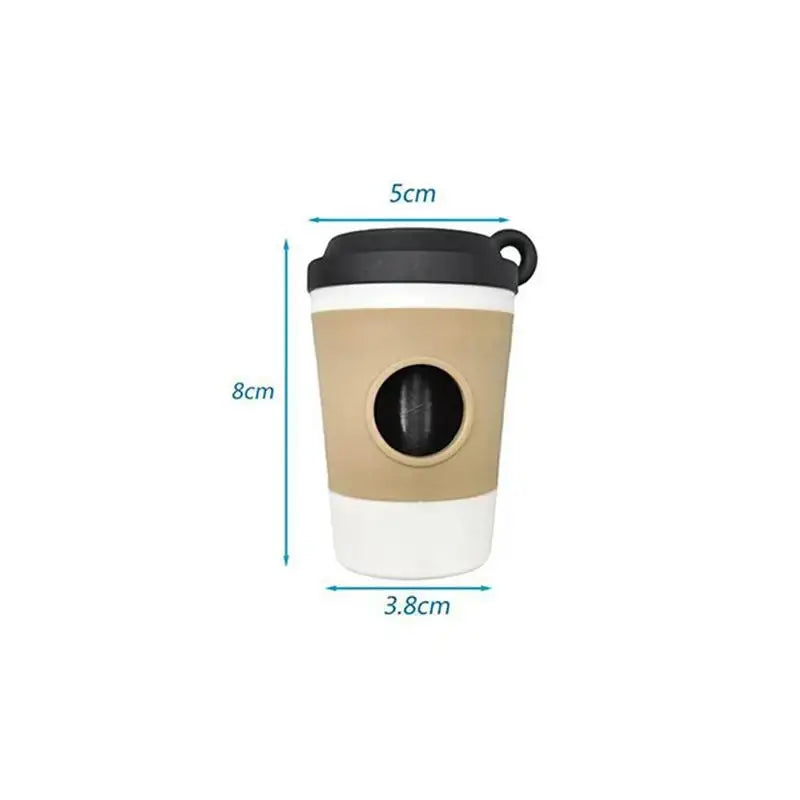 Portable Coffee Cup Design Pet Poop Bag Dispenser Dog Walking
