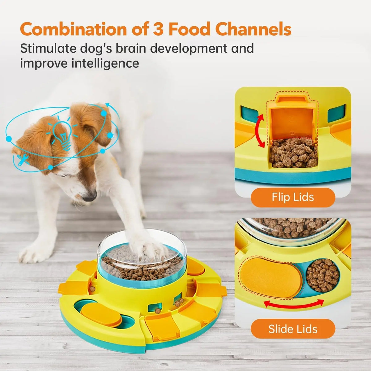 Premium Double Layer Dog Puzzle Toy And Slow Feeder Set