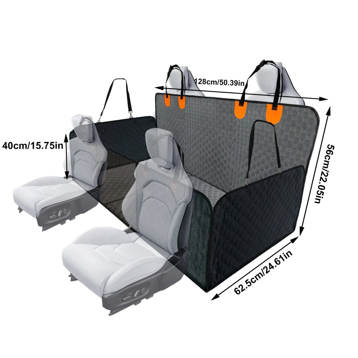 BINGOPAW Waterproof Dog Car Seat Cover For Pet Backseat Protector
