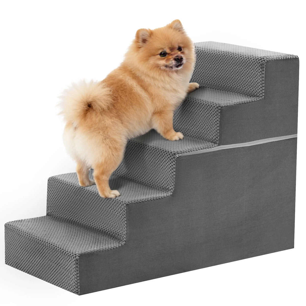 Ergonomic Foam Pet Stairs and Curved Ramp for Canines