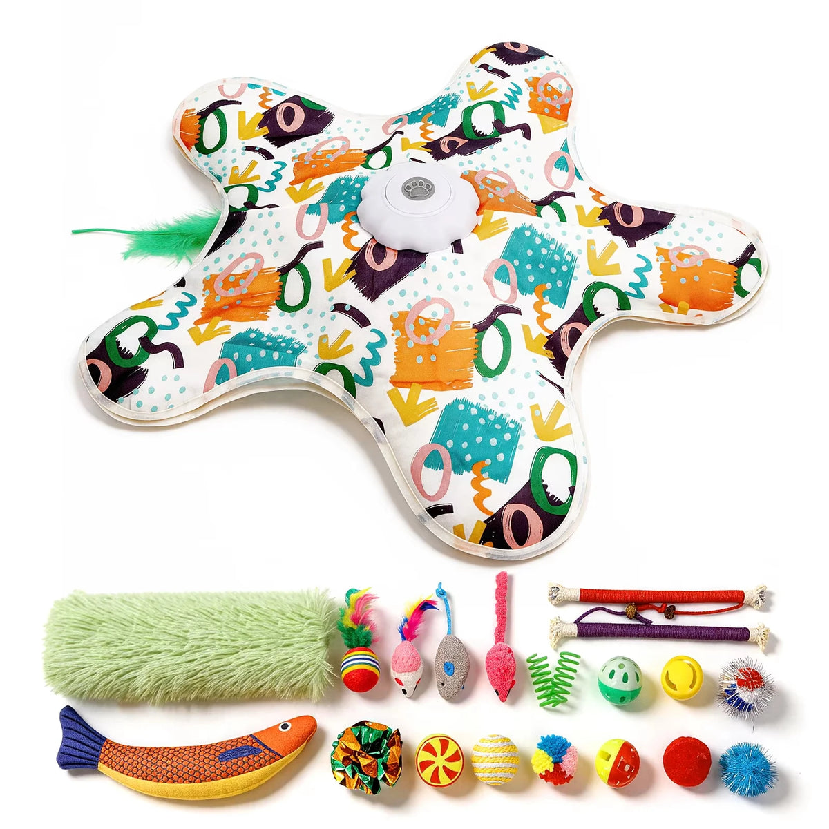 Petavel Automatic Interactive Moving Feather Cat Toy