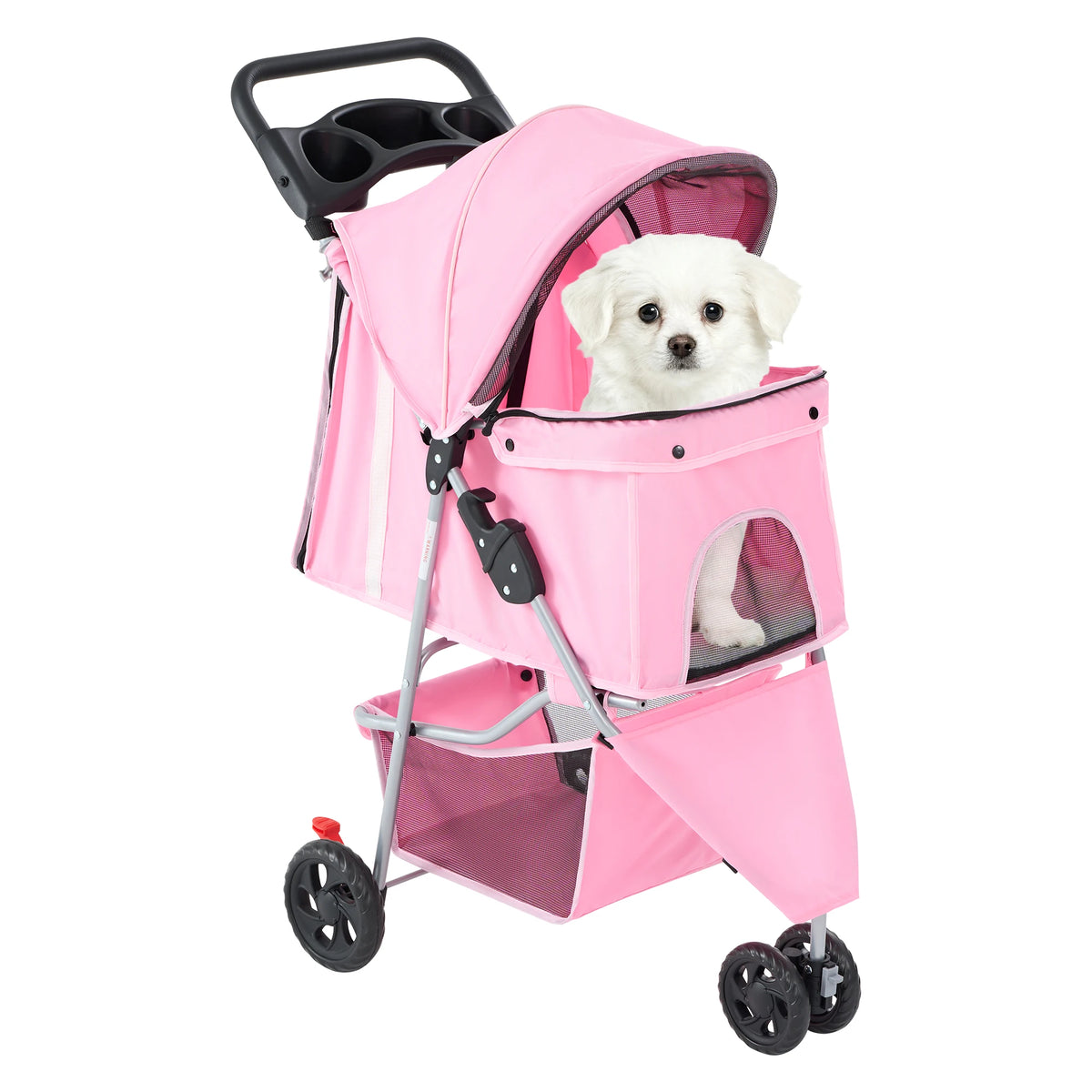 DUMOS Foldable 3 Wheel Pet Stroller For Small Dogs