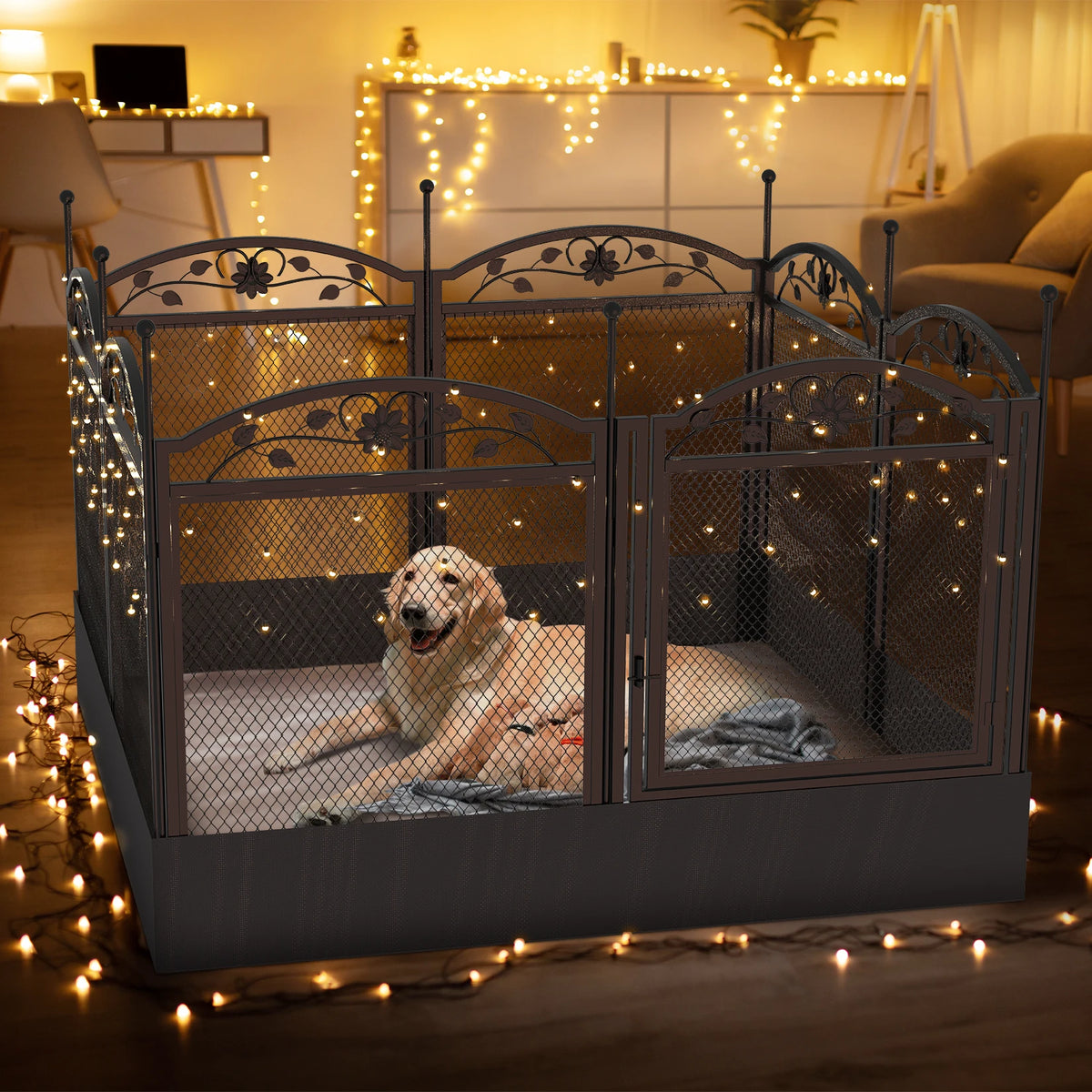 Bingopaw 8 Panel Metal Dog Playpen Heavy Duty Foldable Exercise Fence