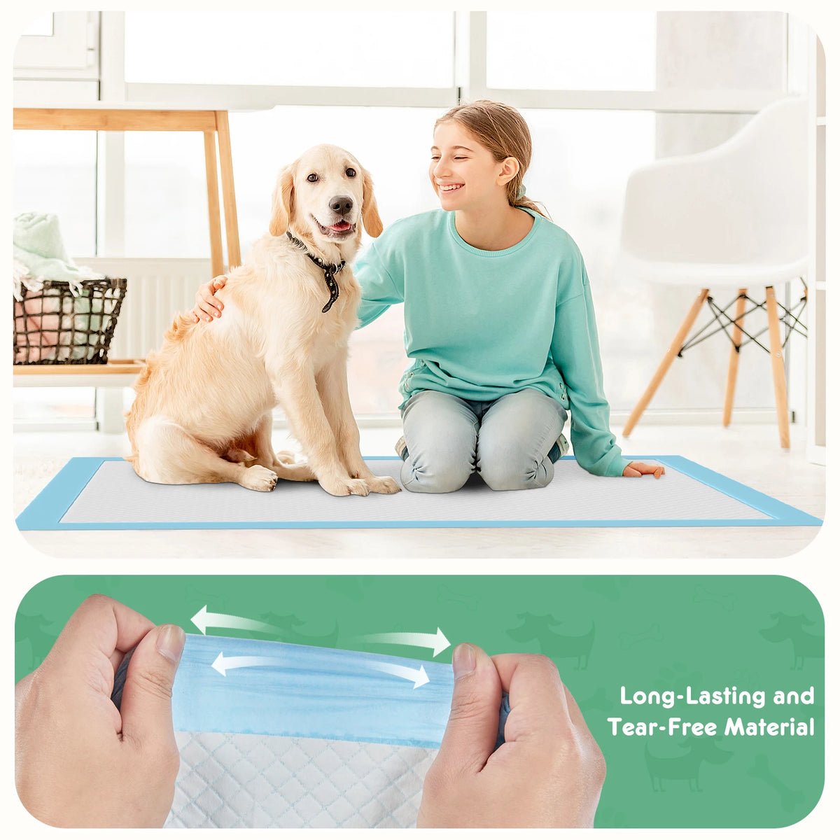 Disposable Underpads for Dogs Cats Quick Drying Leakproof Pee Pads