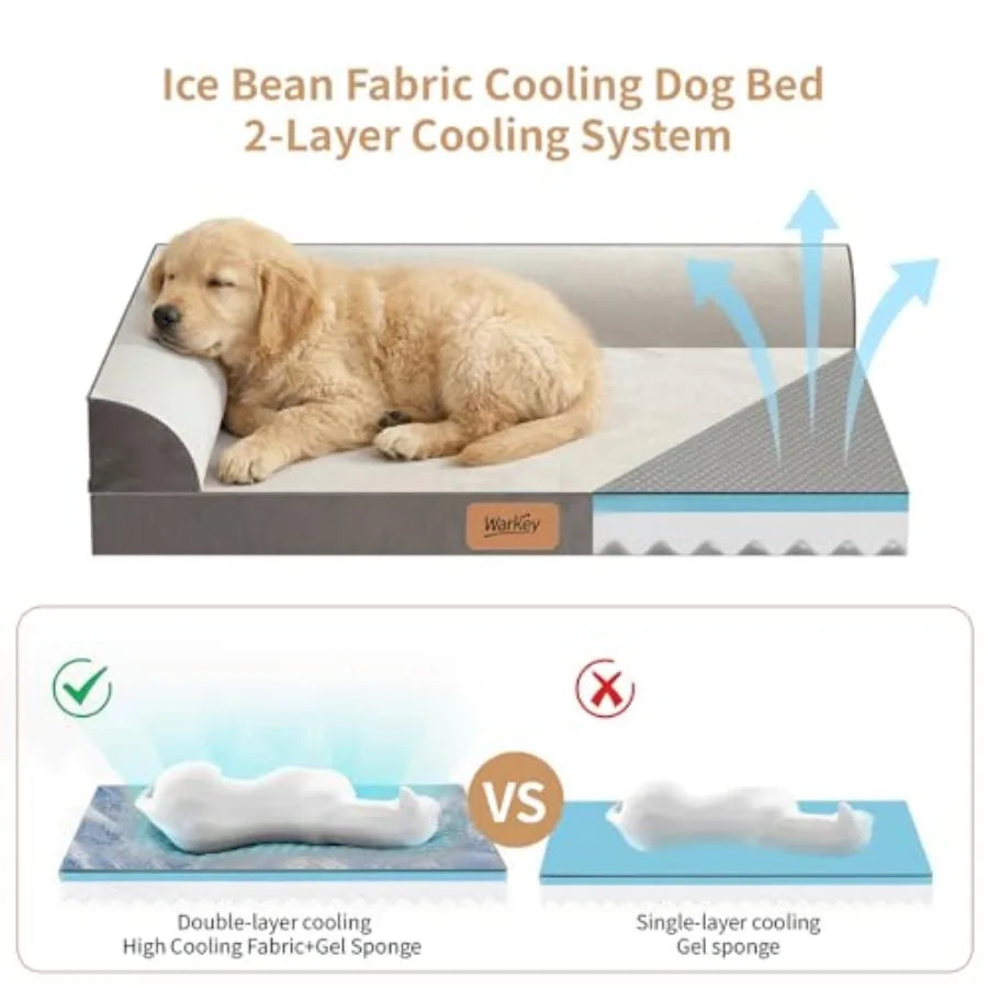 Cooling Gel Memory Foam Orthopedic Dog Bed With Washable Cover