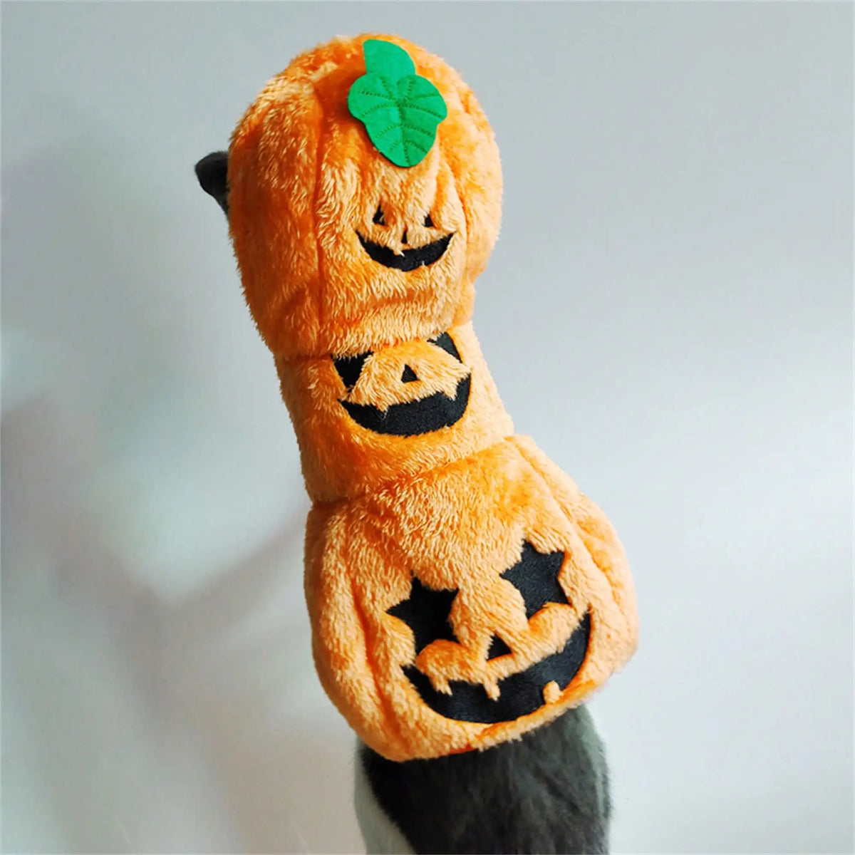 Halloween Pumpkin Dog Costume Warm Fleece Pet Hoodie for Cosplay