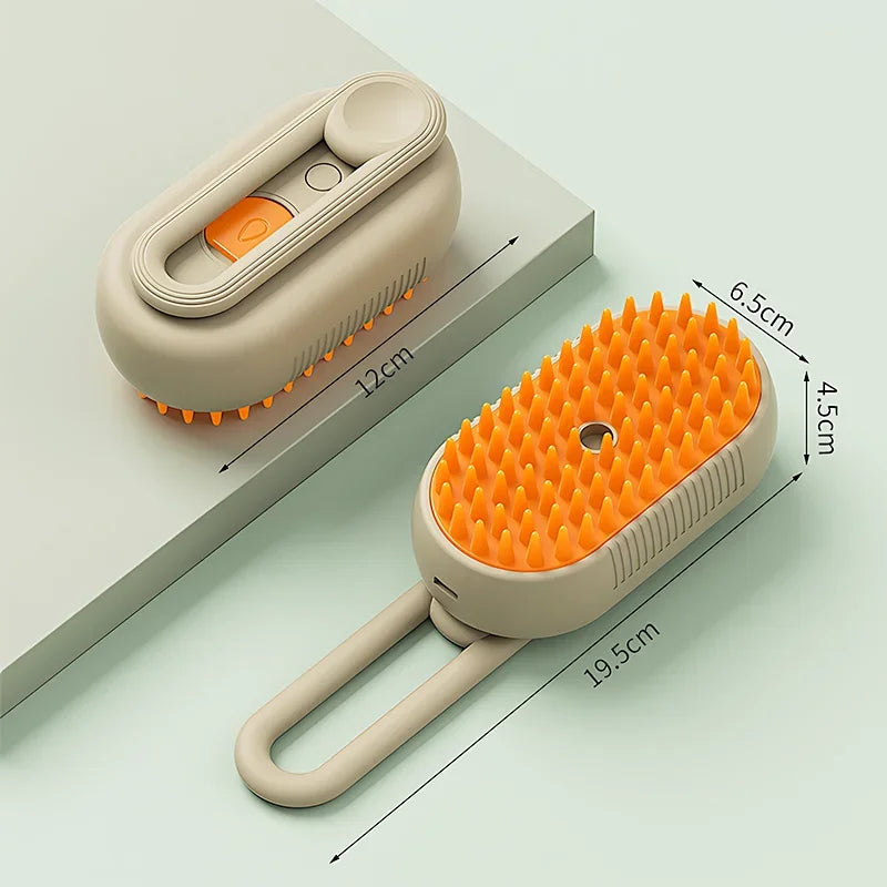 Electric Steam Grooming Brush Hair Remover For Cats And Dogs