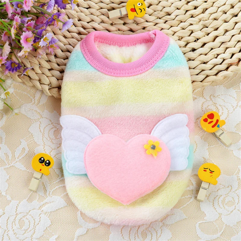 Cute Printed Dog Sweater Warm Fleece Winter Pet Pullover