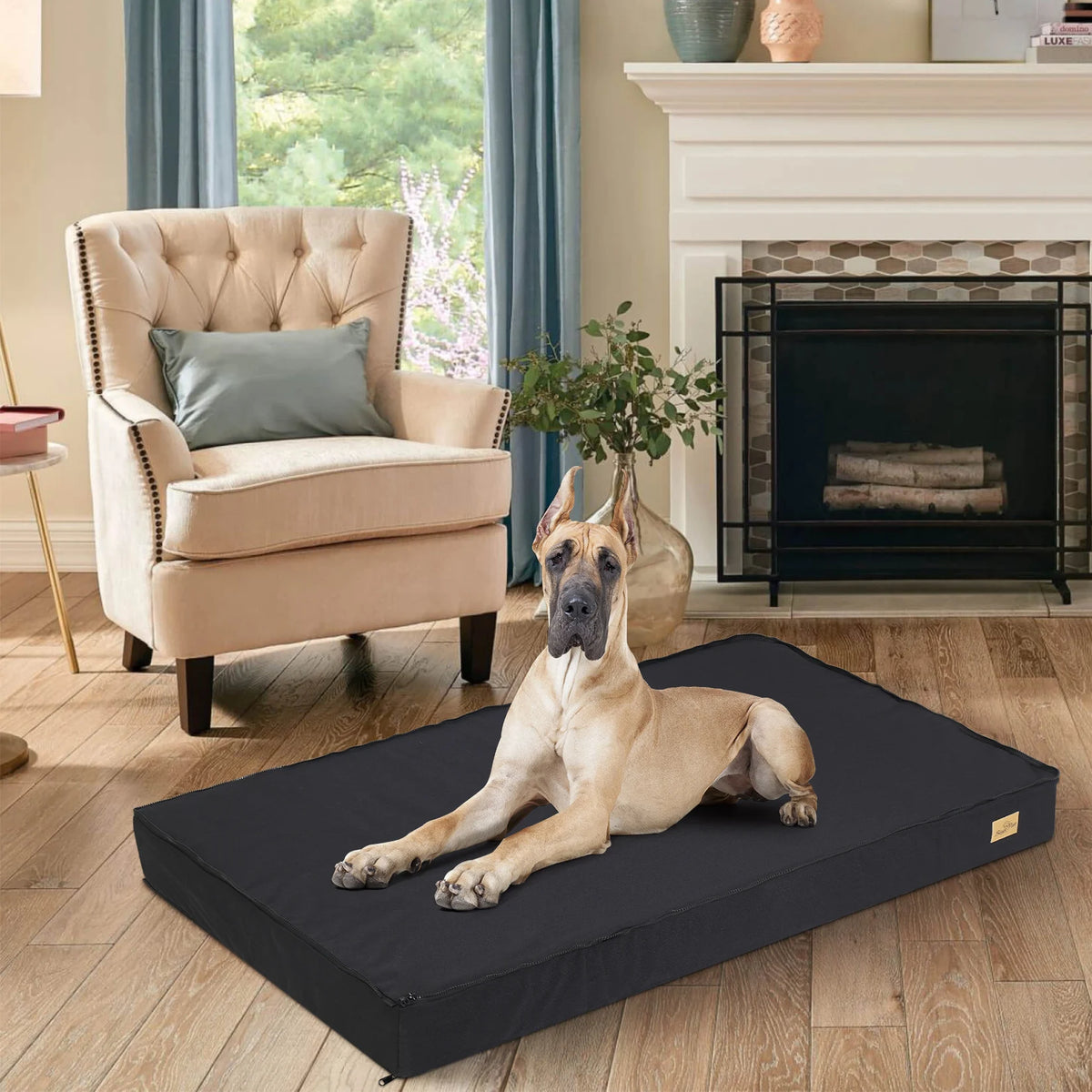 Orthopedic Memory Foam Dog Bed With Washable Waterproof Cover