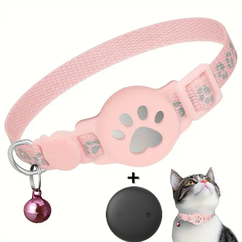 Reflective AirTag Cat Collar Featuring Quick Release And Waterproof Safety