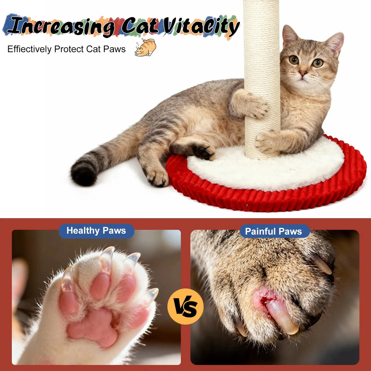 CWV Carousel Cat Tree With Rotating Toy And Scratching Post