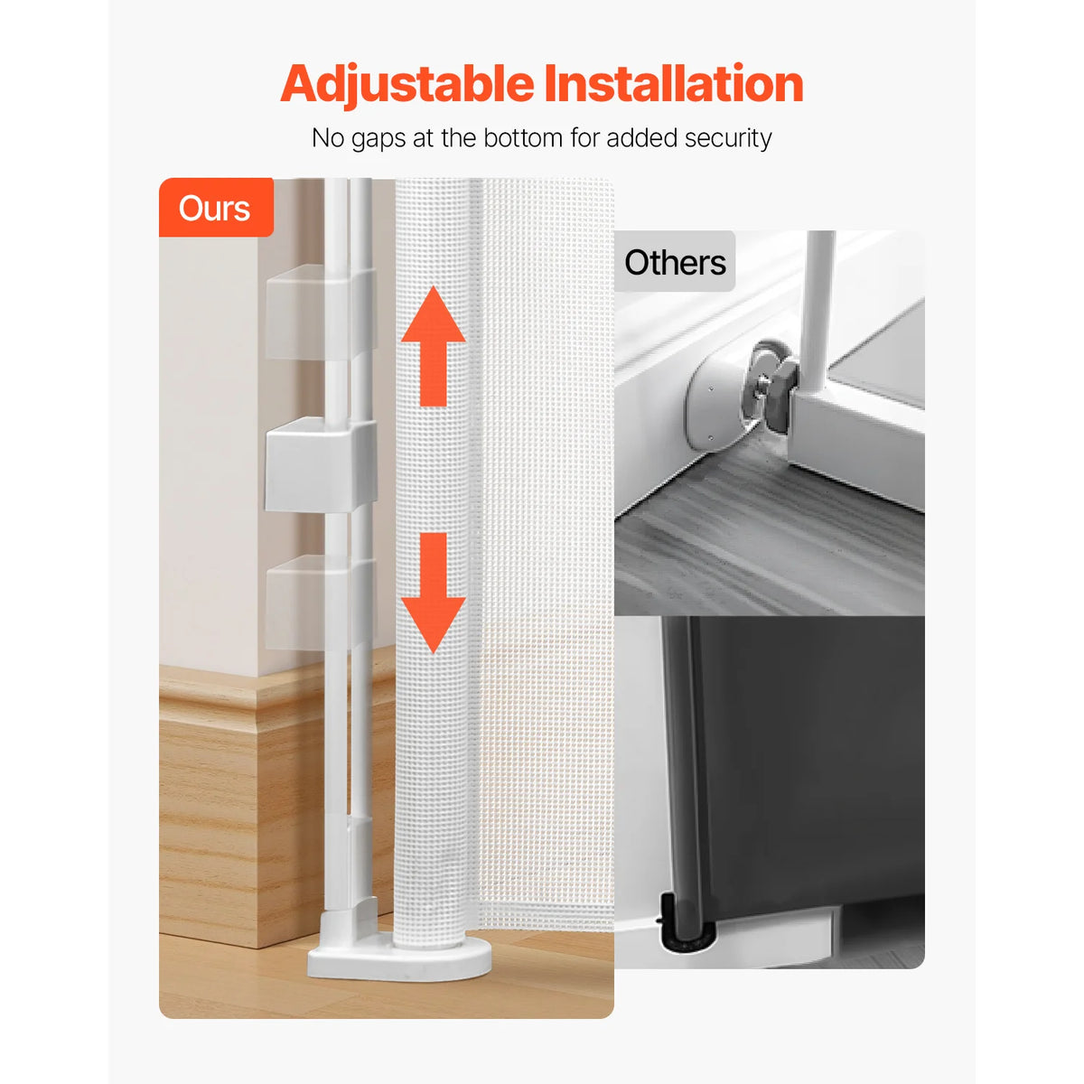 SucceBuy Retractable Baby Gate For Safe Indoor Home Protection