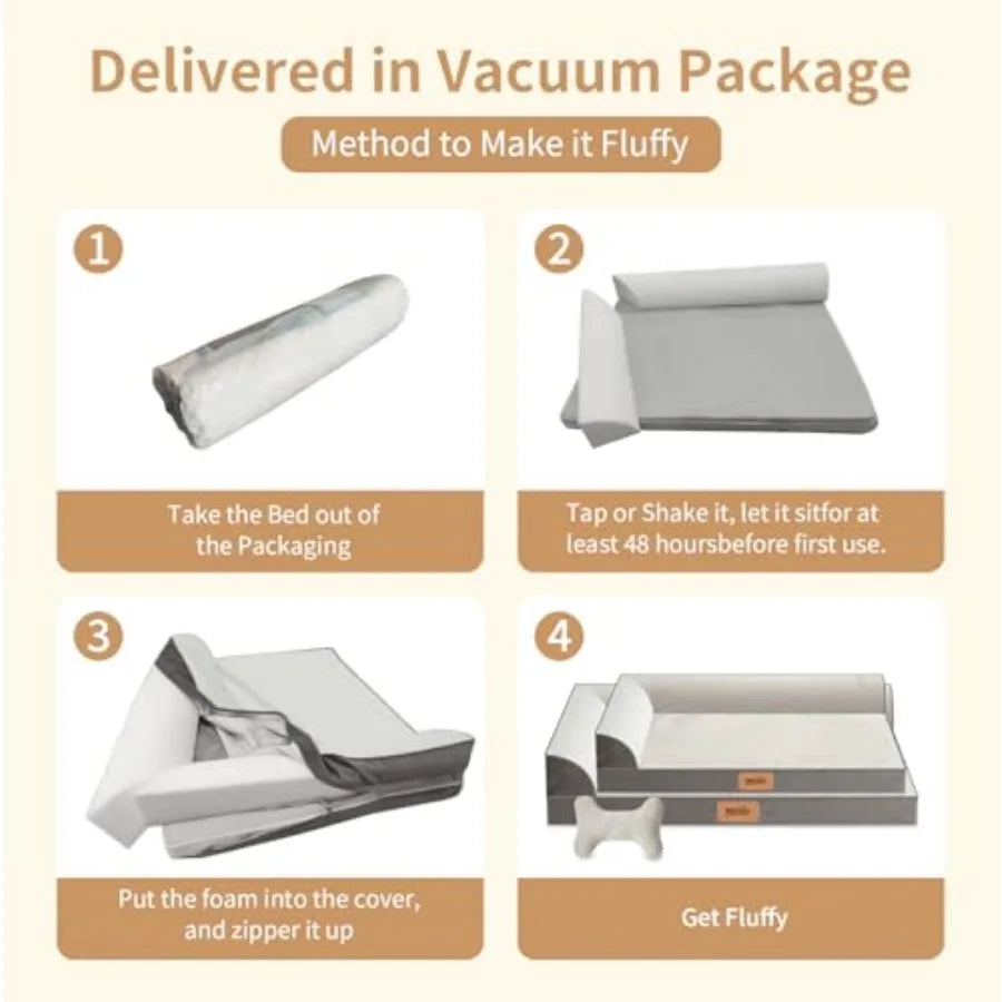 Cooling Gel Memory Foam Orthopedic Dog Bed With Washable Cover