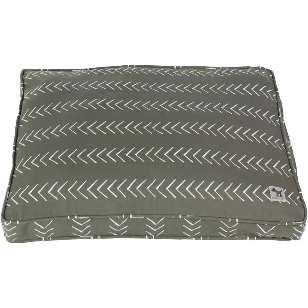 Organic Cotton Canvas Dog Crate Pad With Natural Wool Insert
