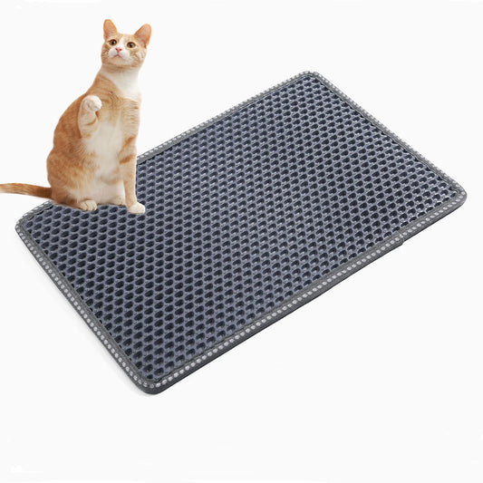 Double Layer Cat Litter Mat With Waterproof Urine Proof Design