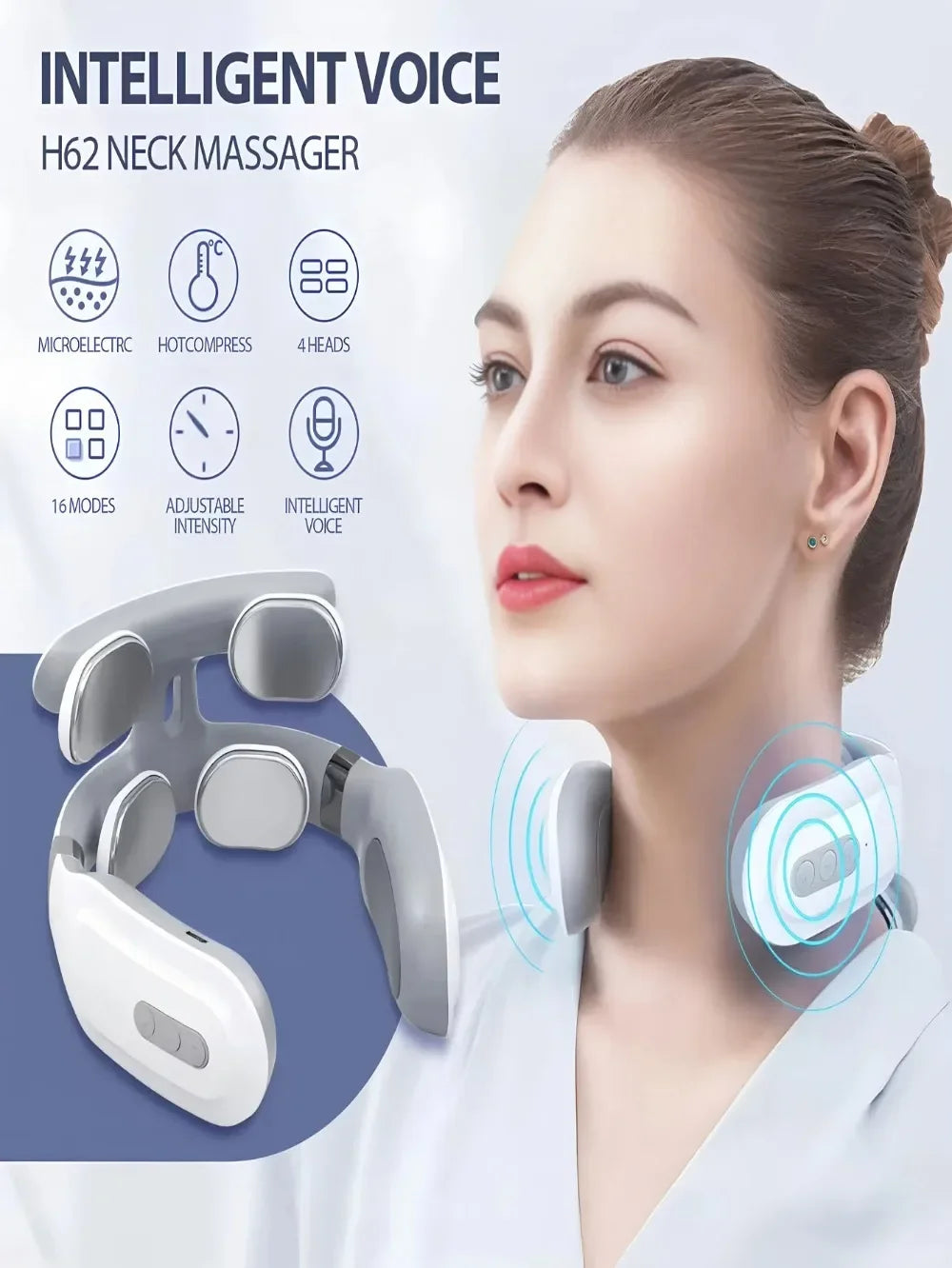 Portable Rechargeable Neck And Shoulder Massager For Muscle Relaxation
