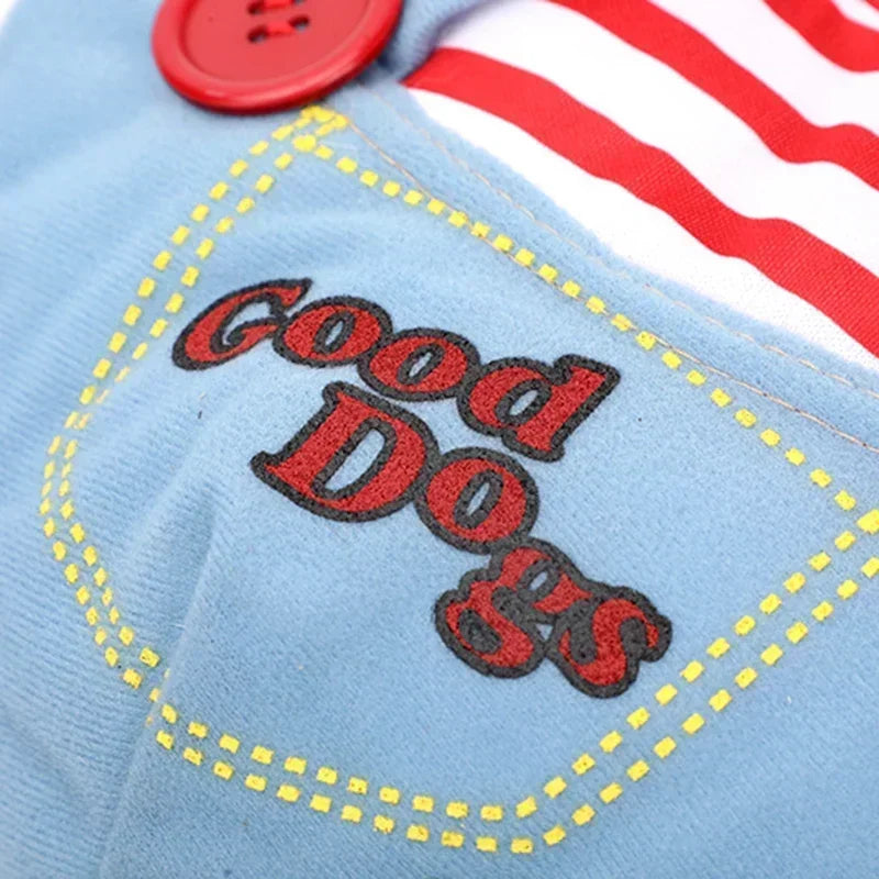 Halloween Chucky Doll Costume for Dogs and Cats Cosplay Outfit