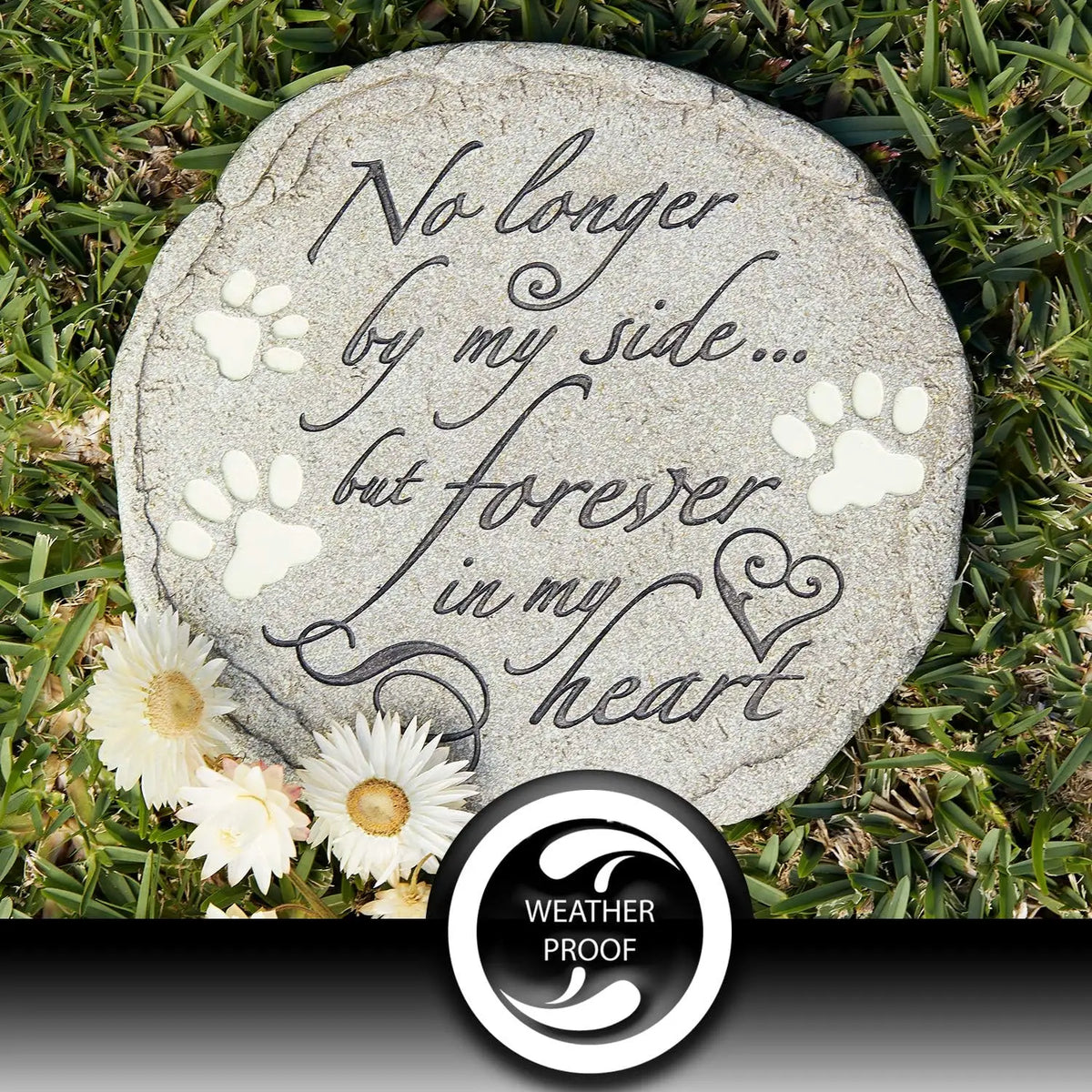 Pet Memorial Stone For Cats And Dogs Weatherproof Remembrance