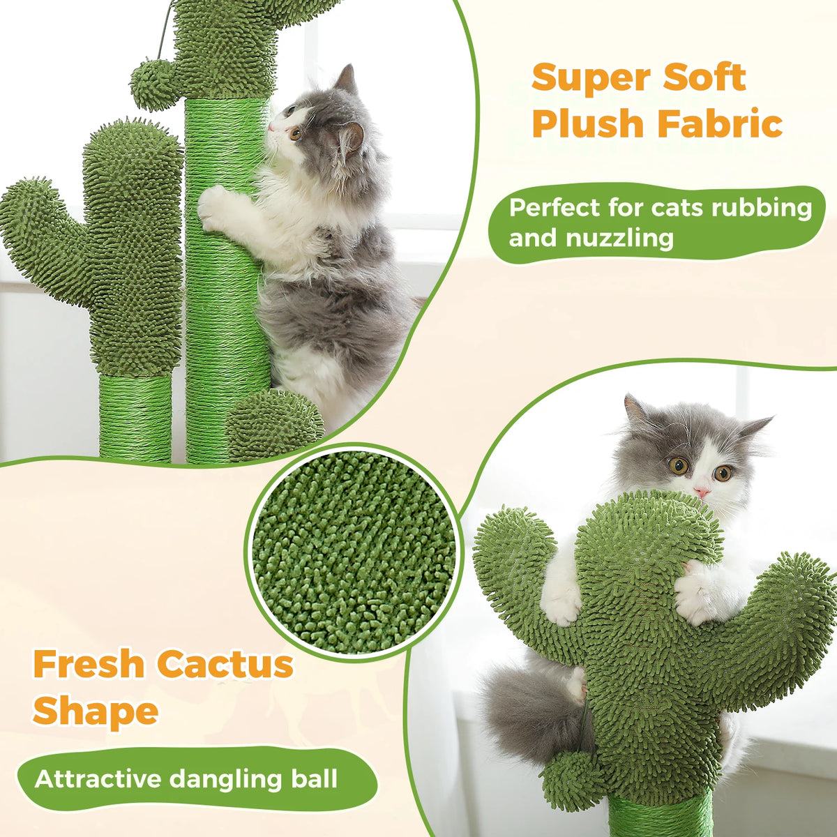 PAWZ Road Cat Scratcher with Sisal Poles and Dangling Ball