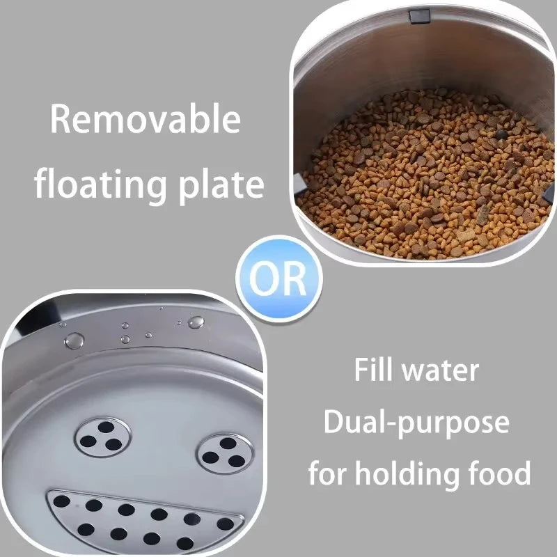 Stainless Steel No Spill Floating Dog Water Bowl