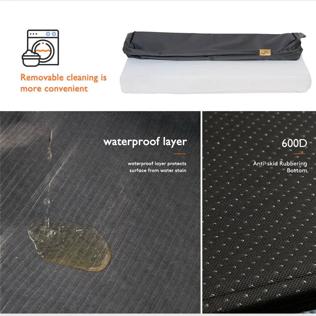 Orthopedic Memory Foam Dog Bed With Washable Waterproof Cover