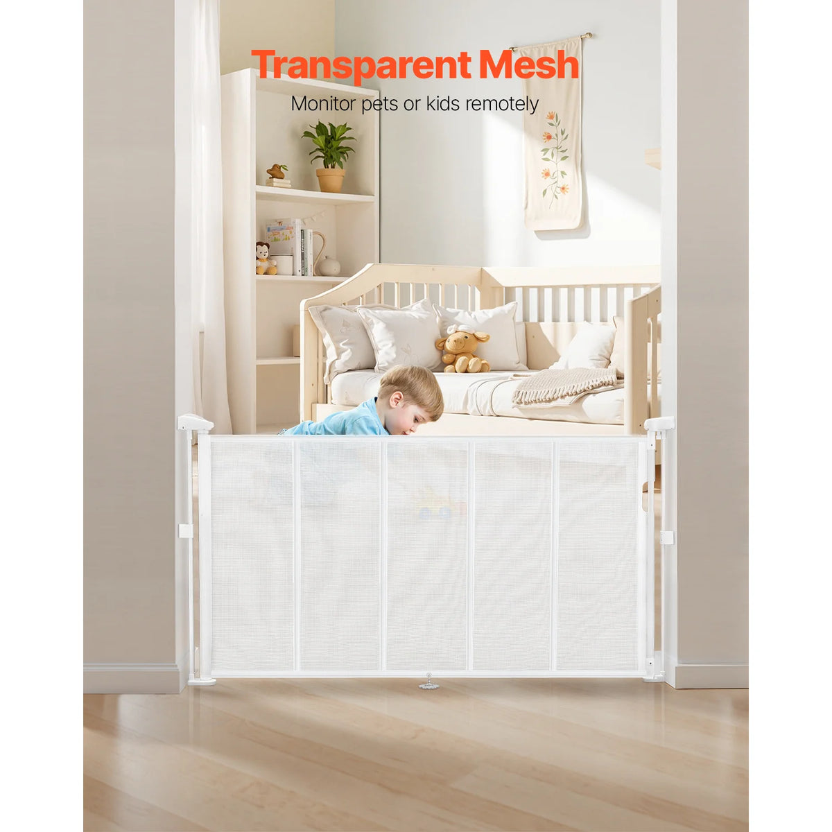 SucceBuy Retractable Baby Gate For Safe Indoor Home Protection