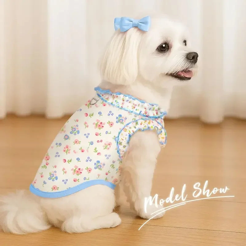 Breathable Ruffle Sleeve Pet Shirt for Dogs and Cats