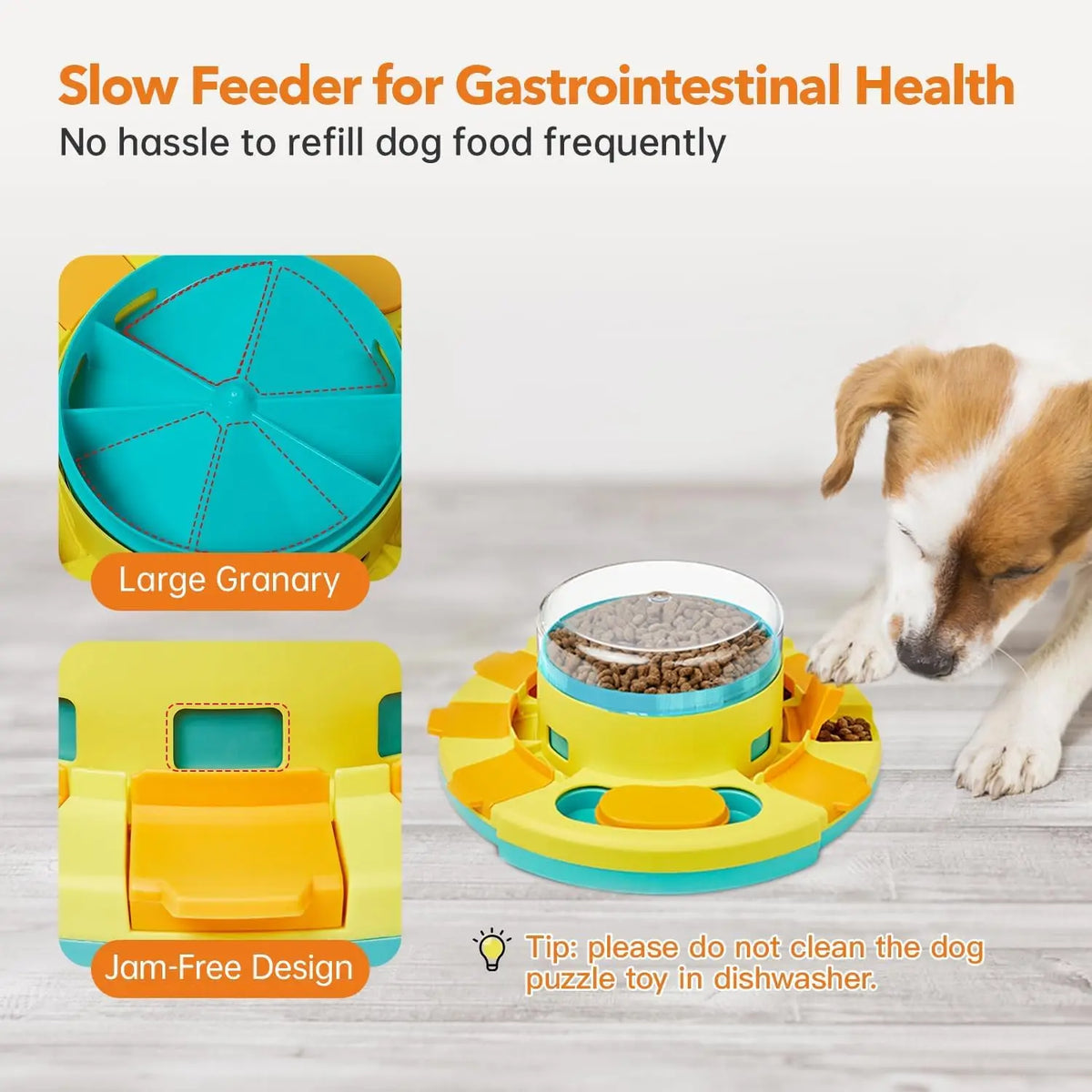 Premium Double Layer Dog Puzzle Toy And Slow Feeder Set