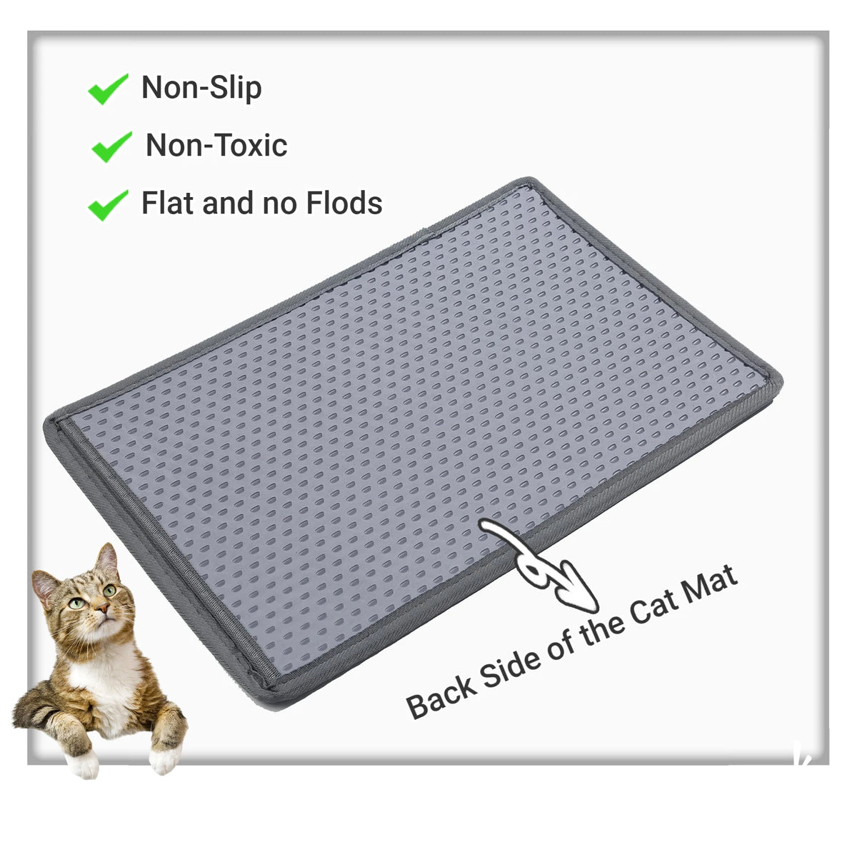 Double Layer Cat Litter Mat With Waterproof Urine Proof Design