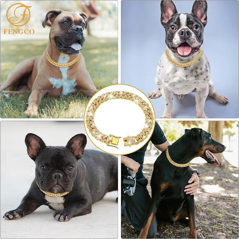 Premium Stainless Steel Pet Chain Collar For Dogs And Cats