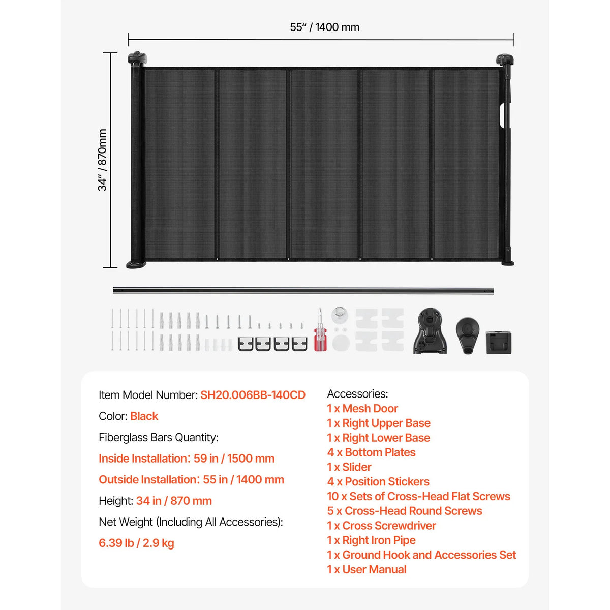 SucceBuy Retractable Baby Gate For Safe Indoor Home Protection