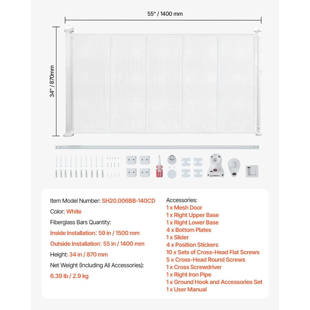 SucceBuy Retractable Baby Gate For Safe Indoor Home Protection