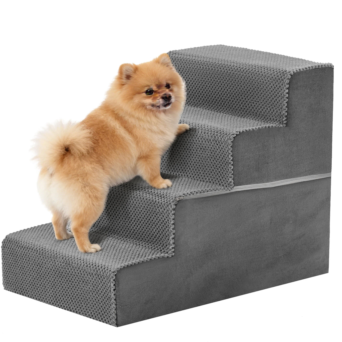 Ergonomic Foam Pet Stairs and Curved Ramp for Canines