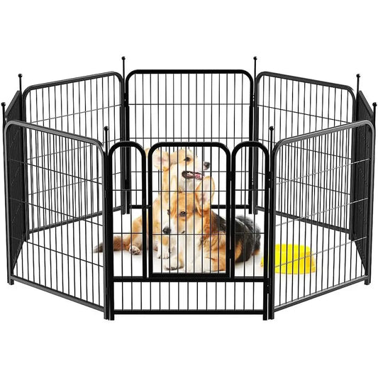 Heavy Duty Eight Panel Metal Dog Playpen For Home Use