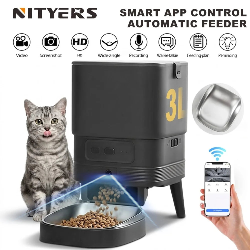 Furpipi Automatic Smart Pet Feeder With Camera And Timed Schedule