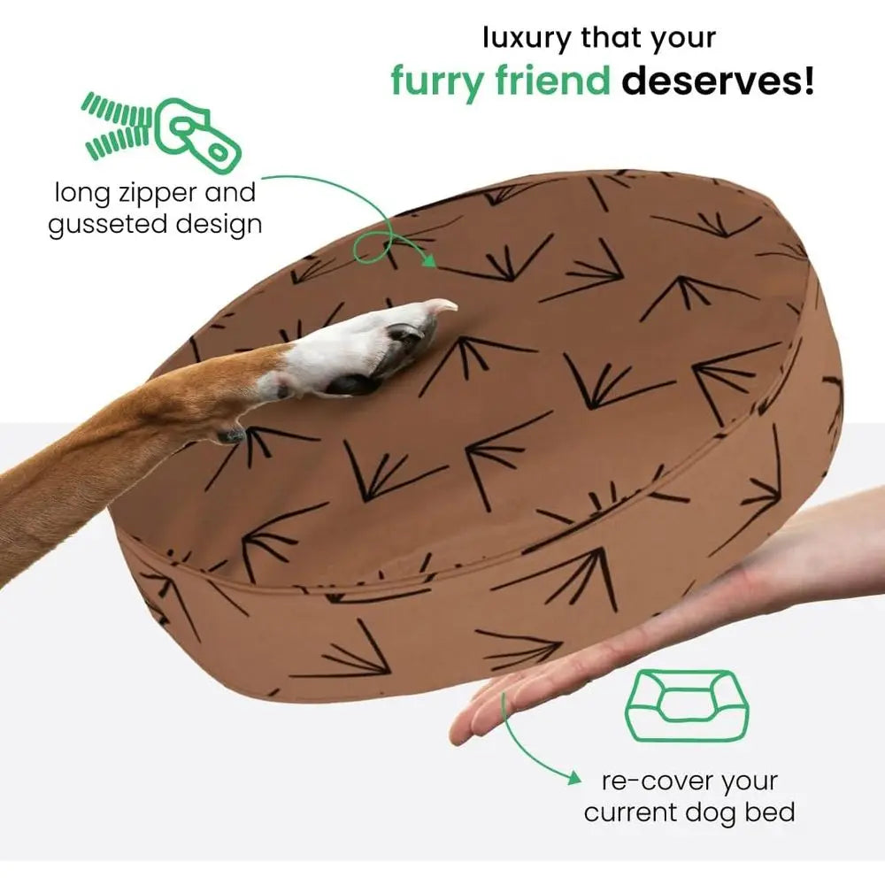 Breathable Cotton Pet Bed Duvet Cover With Removable Washable Design
