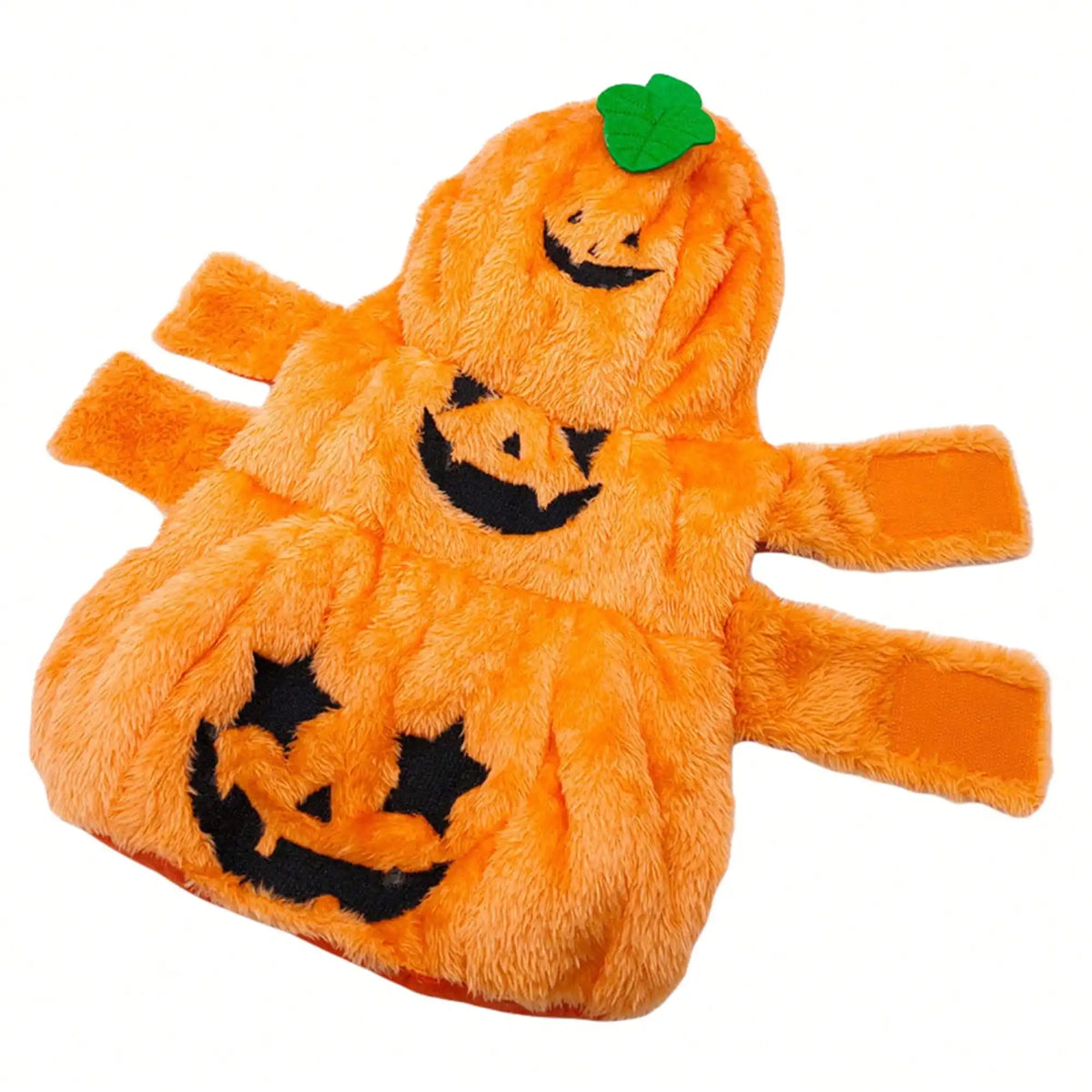 Halloween Pumpkin Dog Costume Warm Fleece Pet Hoodie for Cosplay