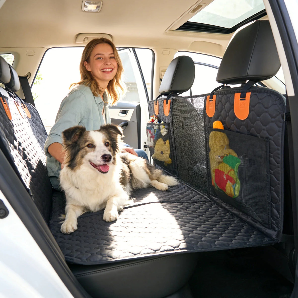 BINGOPAW Waterproof Dog Car Seat Cover For Pet Backseat Protector