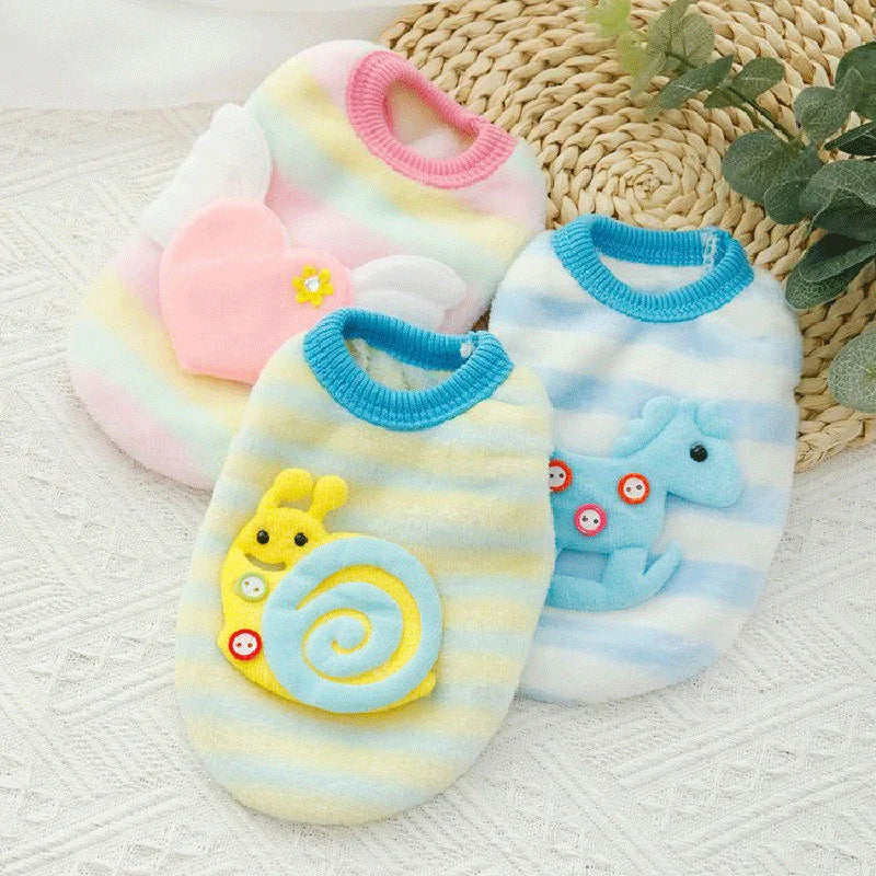 Cute Printed Dog Sweater Warm Fleece Winter Pet Pullover