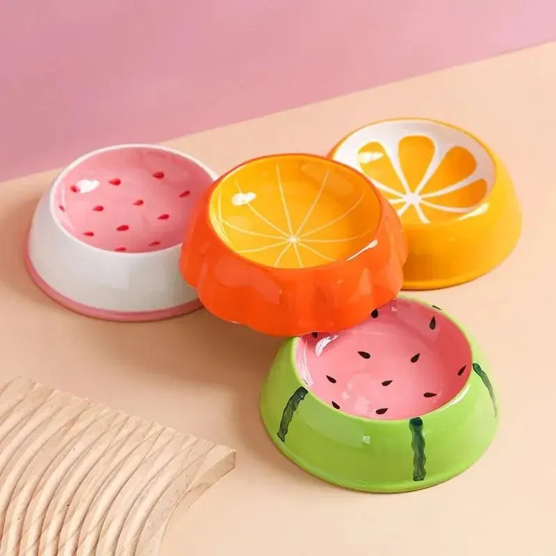 Watermelon Strawberry Shaped Slow Feeder Bowl For Cats And Dogs