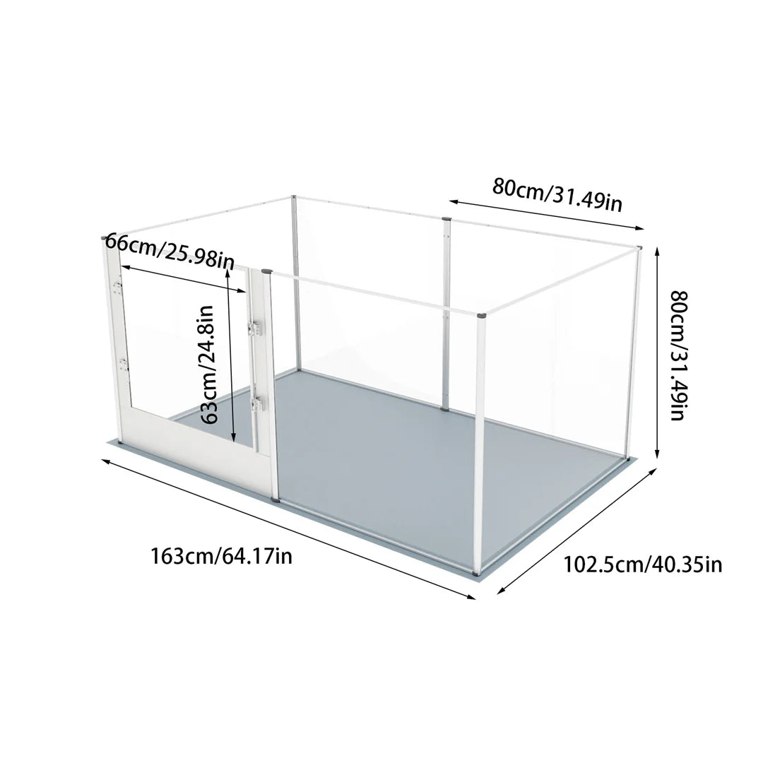 Bingopaw Clear Acrylic Pet Playpen and Whelping Pen Cage
